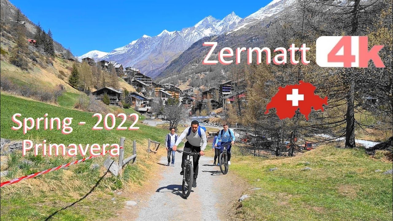 ?? SWITZERLAND - Suiza - ZERMATT - Sion - MONTREUX -Walking Tour beautiful villages - hermosos - 4k