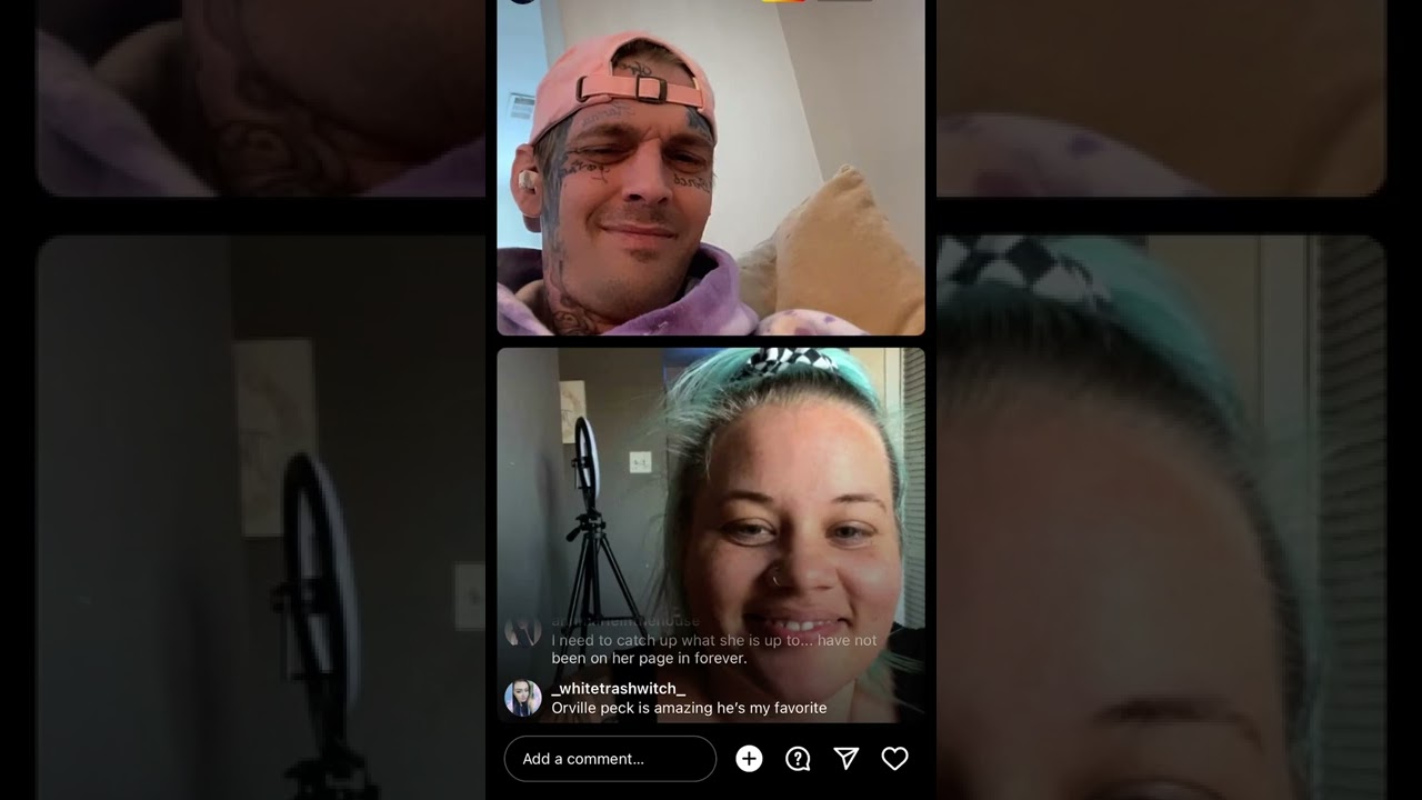 Aaron Carter is happy for Trisha Paytas ft. Lardi B. - IG Live 9.26.22