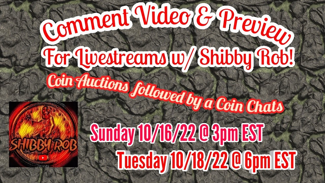 Comment Video & preview for Upcoming Livestreams (10/16/22-10/18/22)