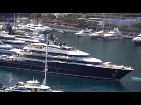 M/Y HERE COMES THE SUN  89m AMELS DOCKING AT MONACO QUAI ETATS UNIS @Emman's Vlog FR