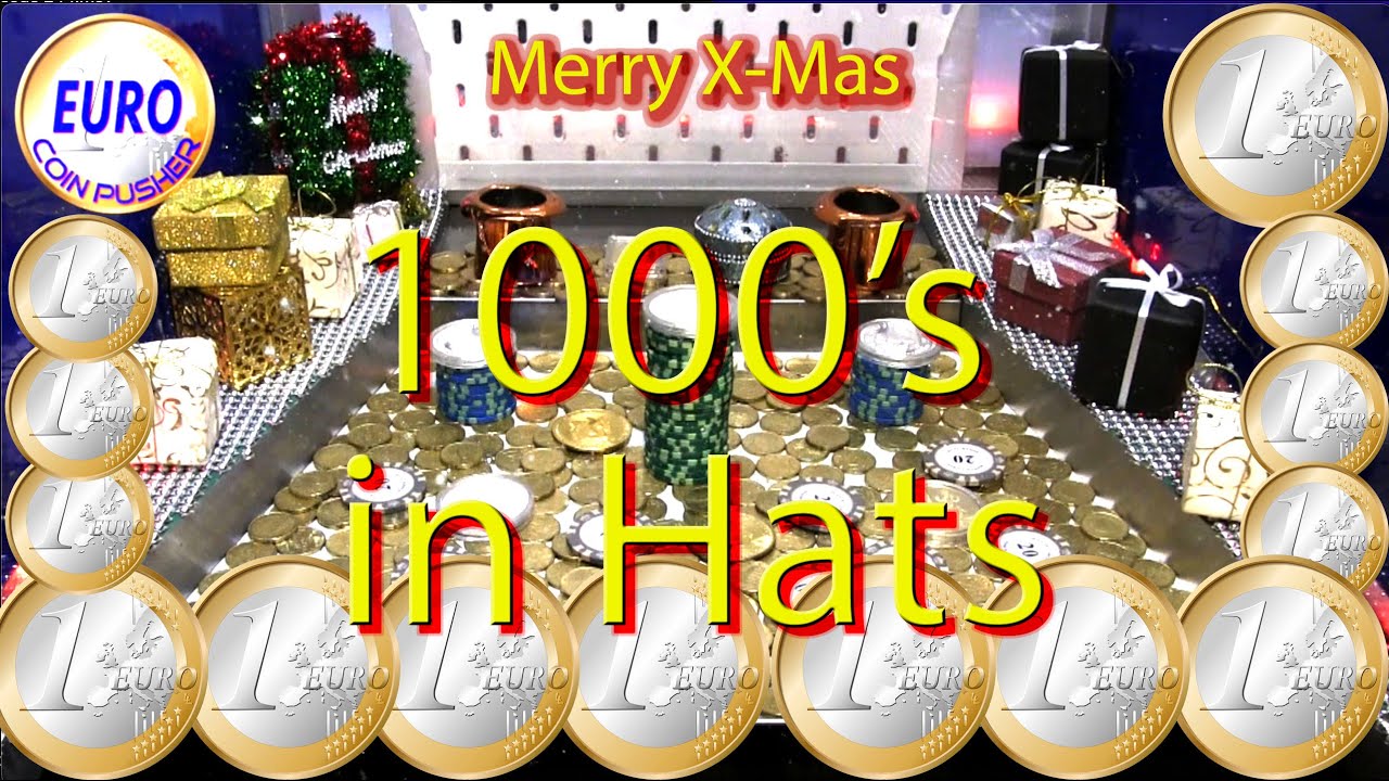 2nd Xmas Episode with two hard to get Hats - Euro Coin Pusher Episode 269