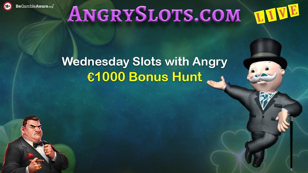 €1000 BONUS HUNT - LIVE SLOTS with Angry Slots
