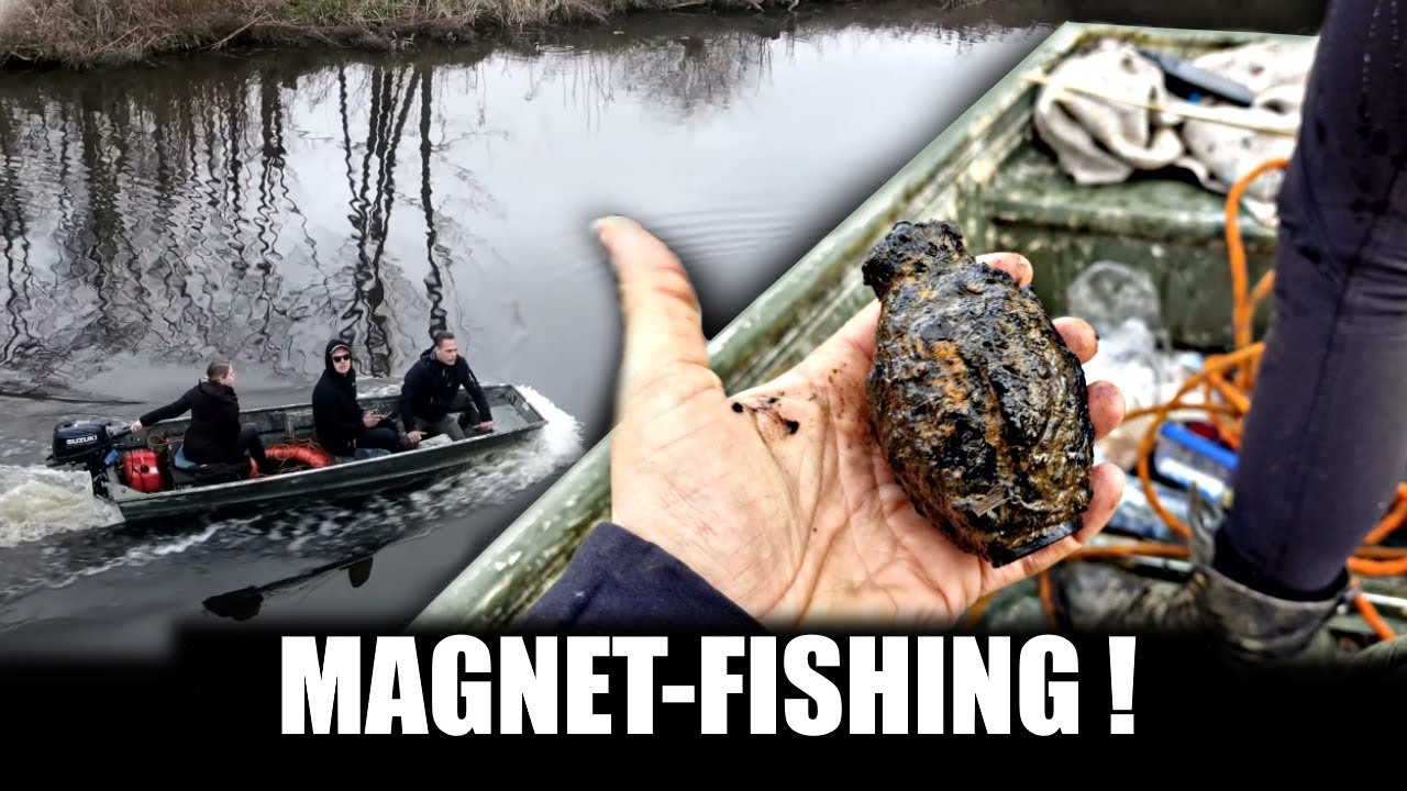 We vinden een Handgranaat! Magneetvissen vanuit de boot!