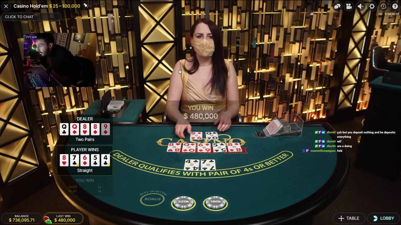 $480,000 WIN POKER CASINO HOLDEM LIVE - CALLING GUTSHOT