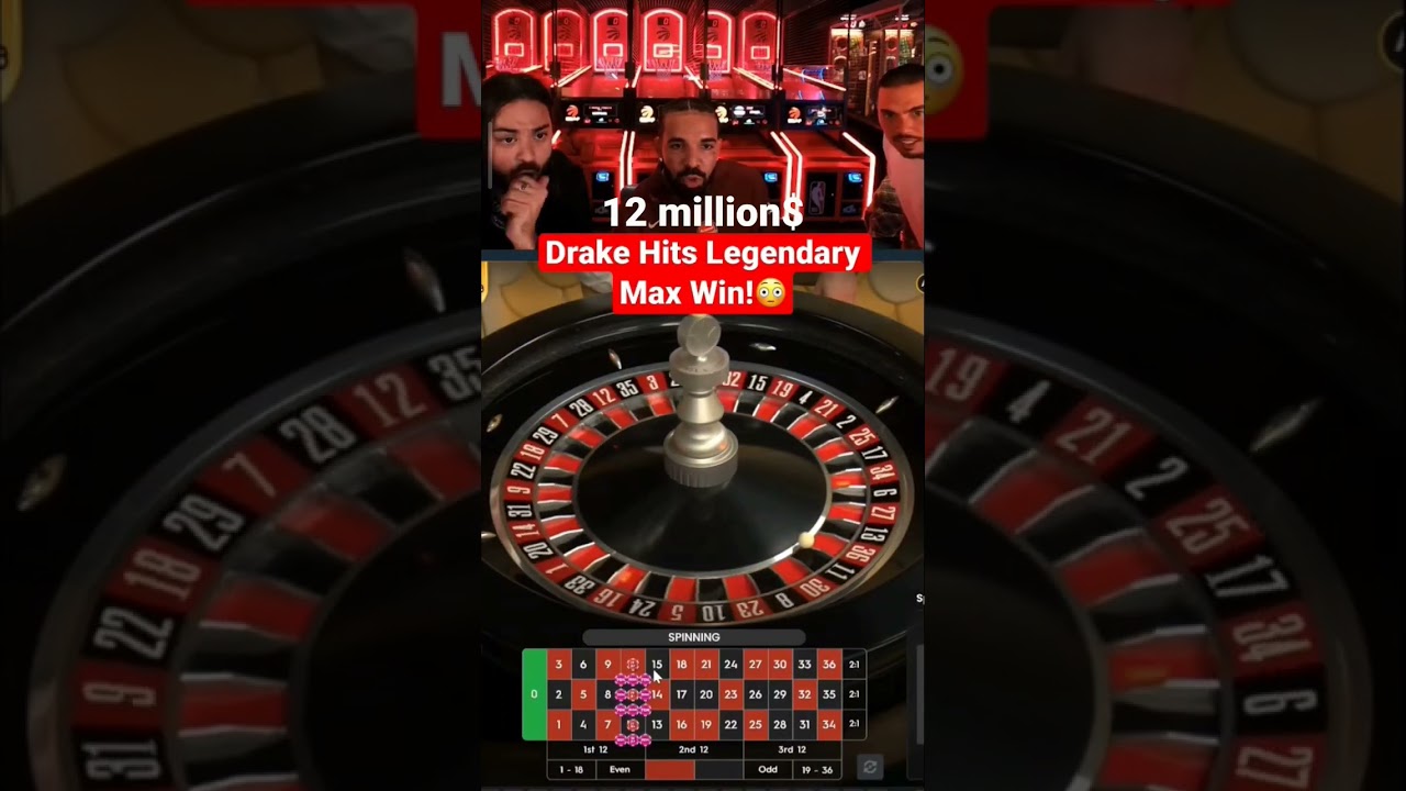 DRAKE RECORD WIN 12MILLION$!!! #roulette #drake #casino #casinoonline maxwin #shorts