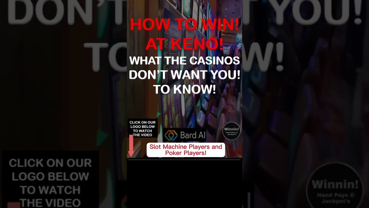 HOW TO WIN! AT KENO! #shorts #slots #casino #poker #keno #youtubeshorts
