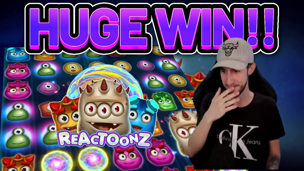 HUGE WIN! REACTOONZ BIG WIN -  Casino Slots from Casinodaddy LIVE STREAM