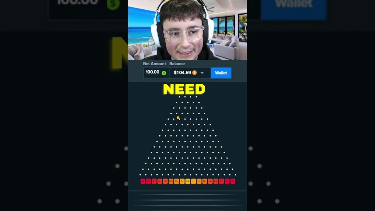 $100 RISKY PLINKO BETS!! (STAKE ORIGINALS) #shorts #slots #casino #crashgame #plinko