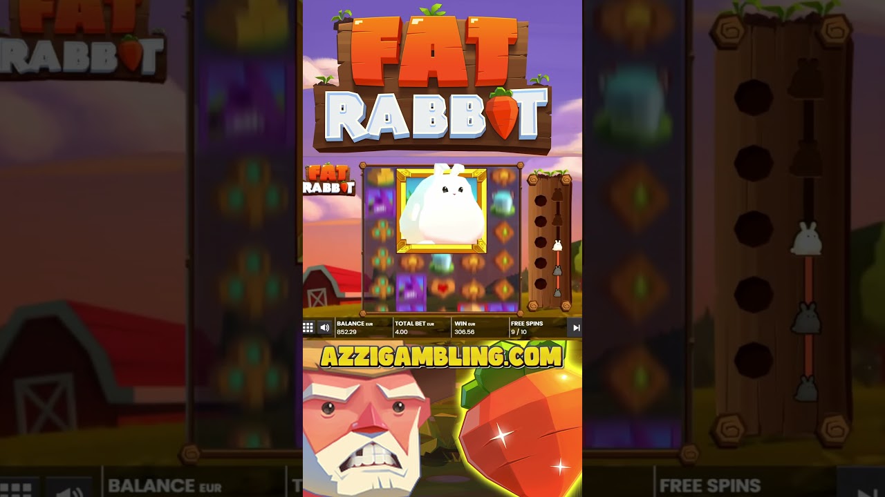 BIG WIN on FAT RABBIT!! The Rabbit gets chunky! #slots #casino #bigwin #gambling #wow #reelsviral