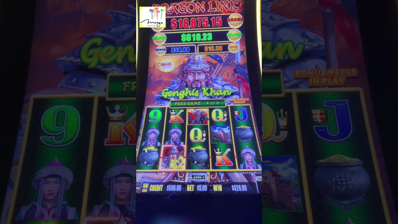 BIG WIN!!#dragonlink #genghiskhan #slotmachine #slotbonus #themirage #casino #ftw #shorts #games