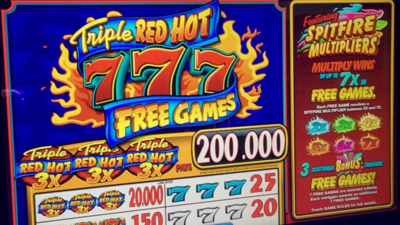 Holland Casino - MAX BET BONUS - IGT TRIPLE RED HOT 777 - 3 Reel Slot Machine