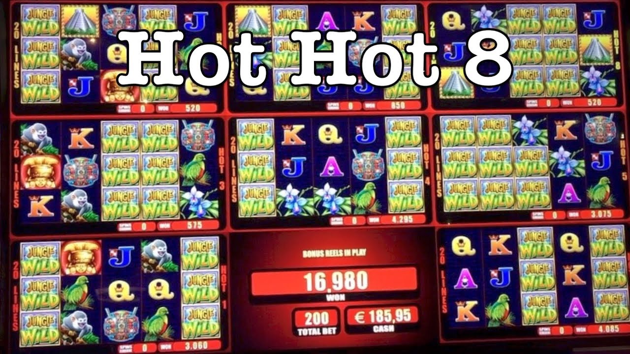 Holland Casino HOT HOT 8 Slot Machine - 4x Bonus - Big Win - FALLEN ANGELS & JUNGLE WILD