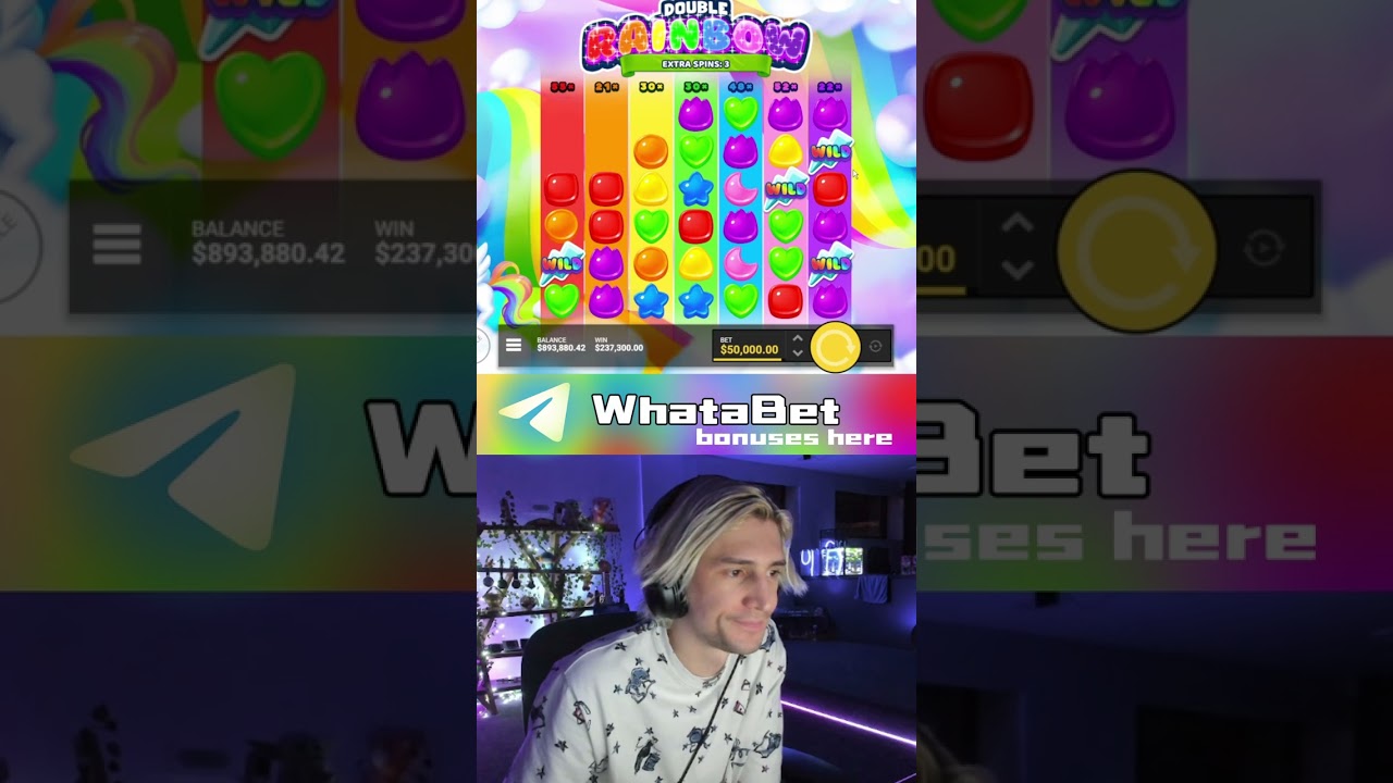 600k rainbow huge betting $50k and win $600,000  #casino #win #xqc