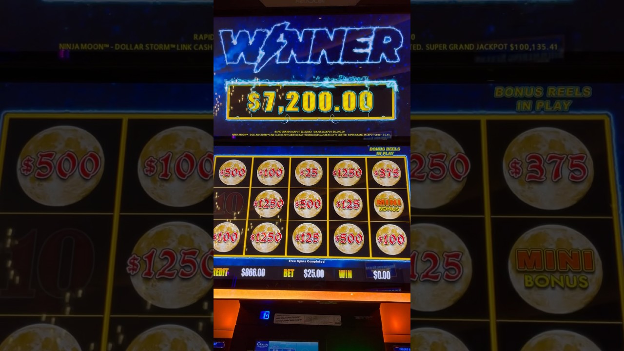 Epic win on Ninja Moon Dollar Storm $25 Bet. #casino #handpay #slots #atlanticcity #CasinoAdventures