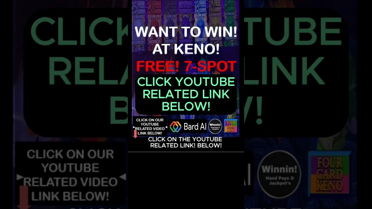 HOW TO WIN! AT KENO! #shorts #keno #slots #casino #youtubeshorts #poker