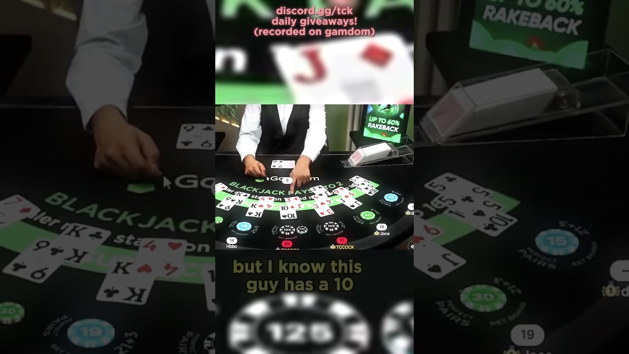 INSANE DOUBLE HAND BLACKJACK WIN!! #blackjack #casino