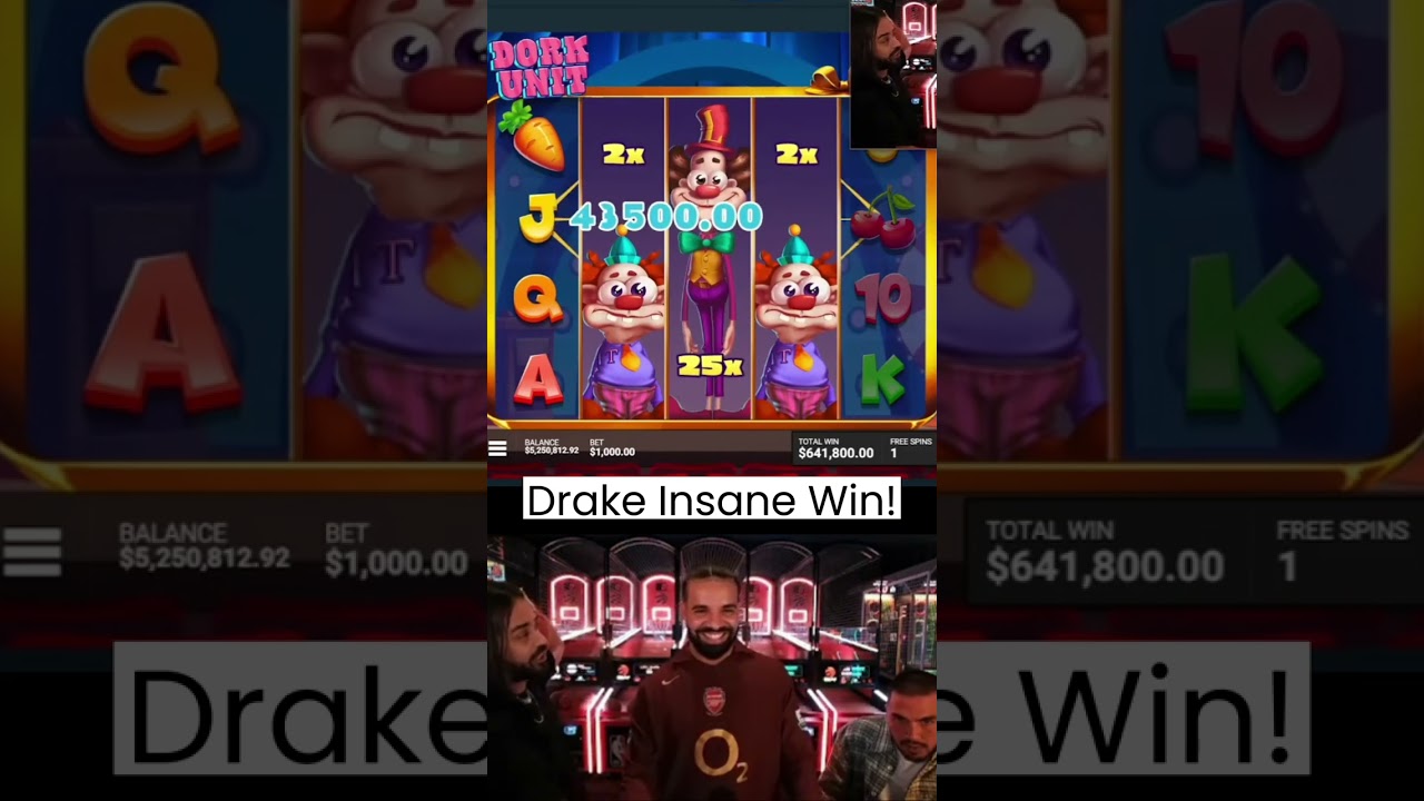Drake Insane Slot Win! #drake #roulette #slots #maxwin #casino #bigwin #gambling #biggestwin #shorts