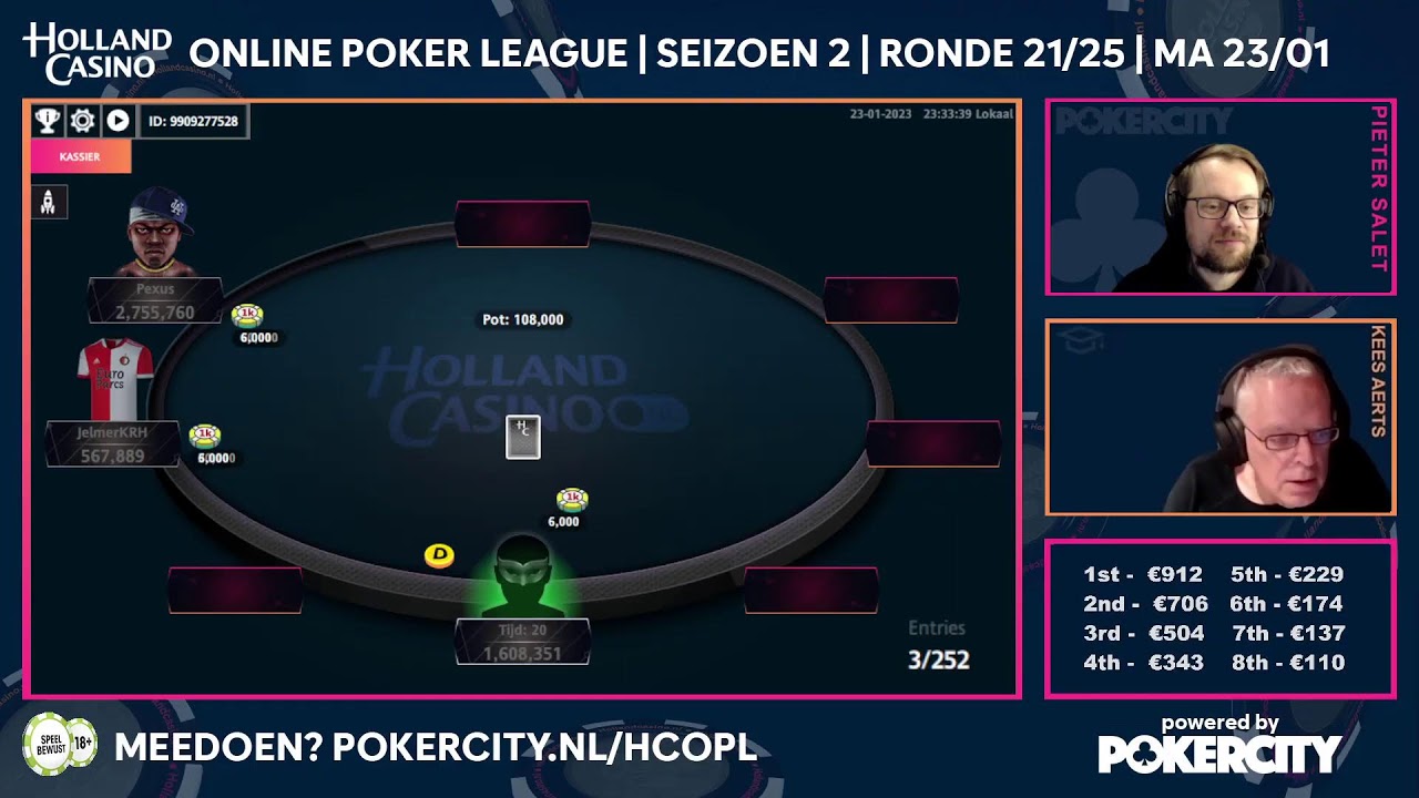€20 Holland Casino Online Poker League LIVE!